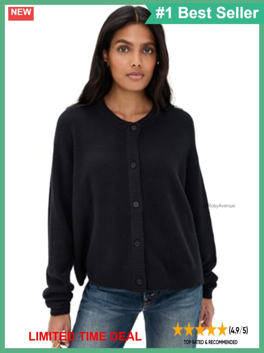 Women's Damsville Cardigan Button Front Mid-Weight Super-Stretch Knit Ribbed